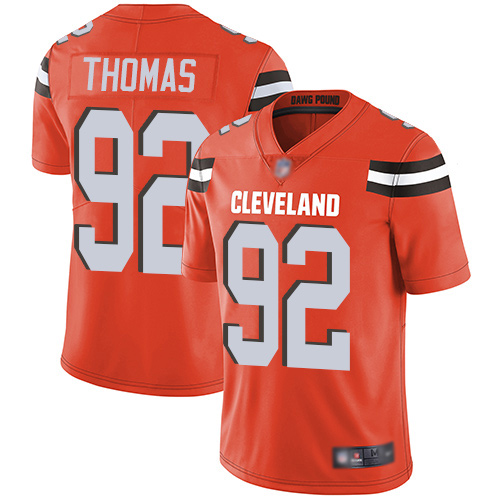 Cleveland Browns Chad Thomas Men Orange Limited Jersey #92 NFL Football Alternate Vapor Untouchable